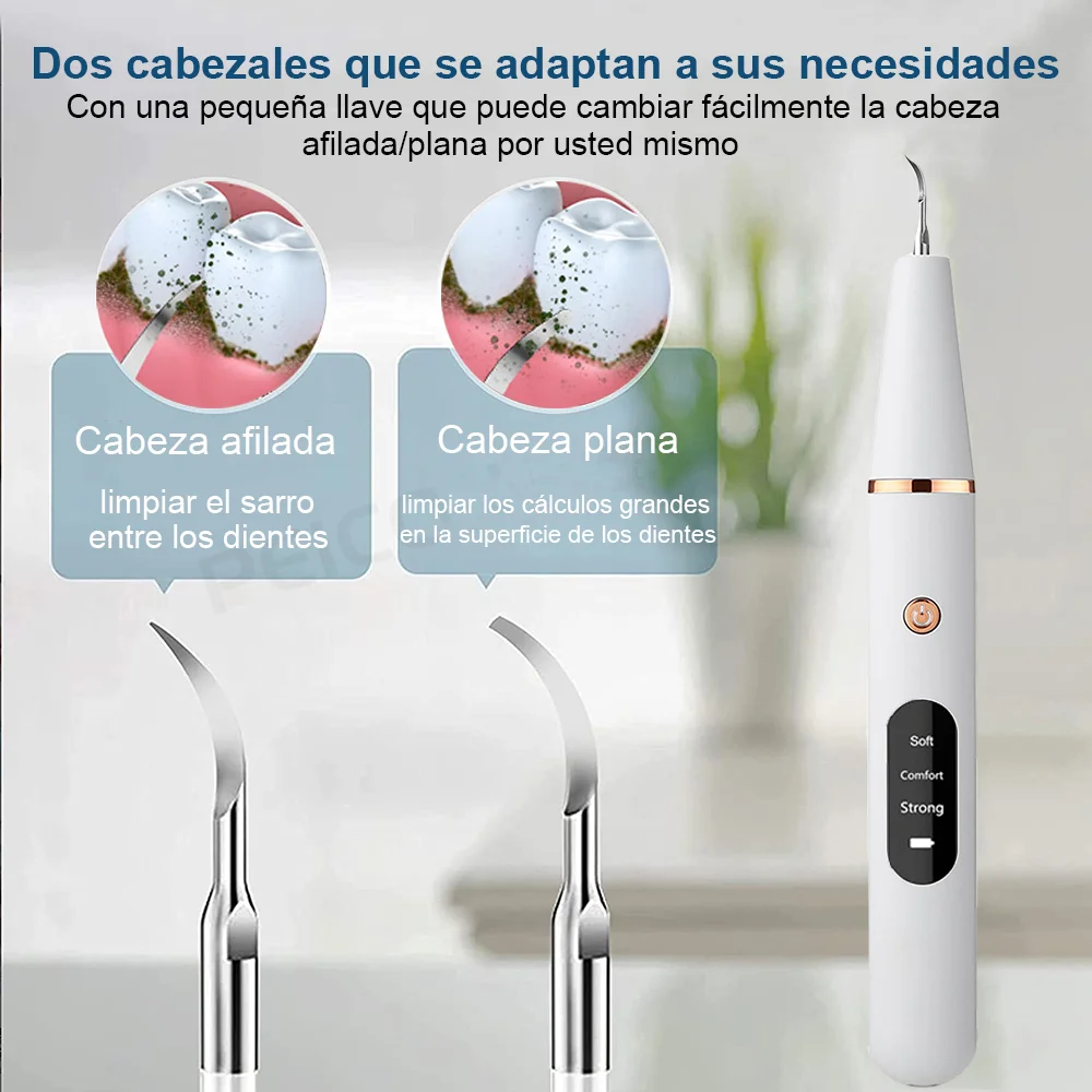 Ultrasonic Dental Scaler Electric Oral Teeth Tartar Remover Calculus Plaque Stains Cleaner Removal Teeth Whitening Tool with LED