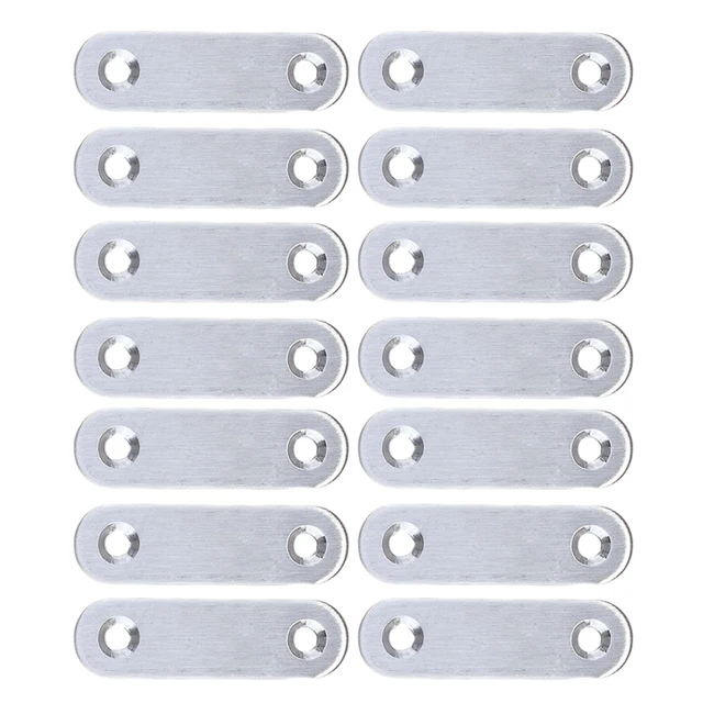 thumbnail image 2 of Pack Of 10pcs Flat Connecting Joining Plates Repair Connector Mending 2 of 14