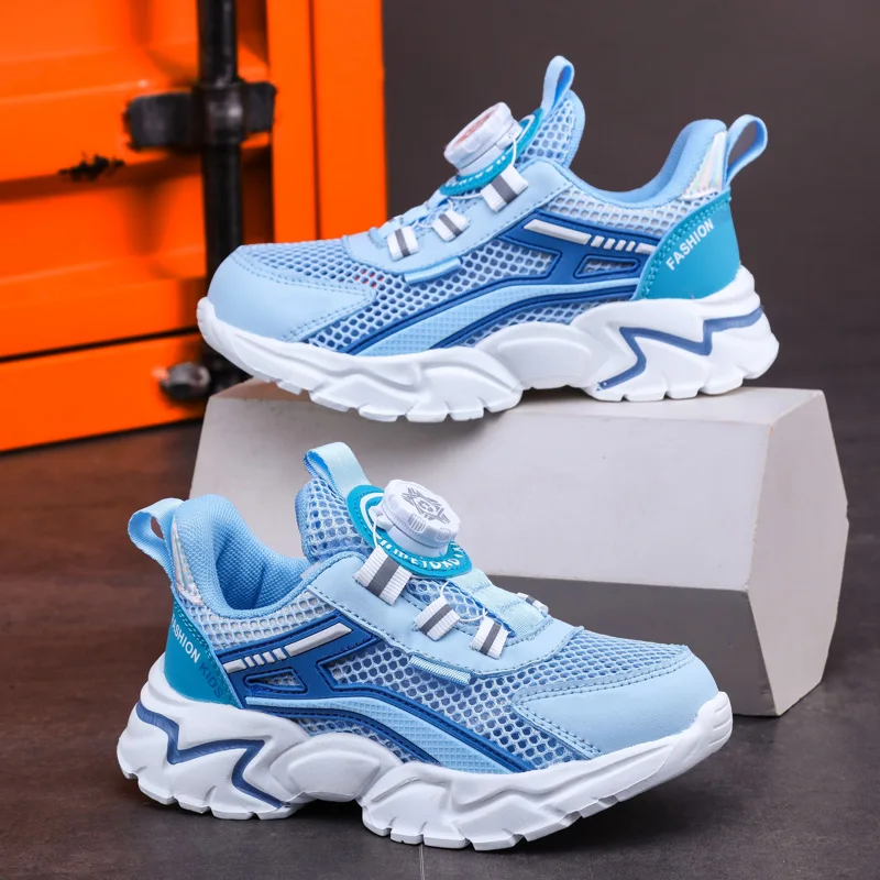 New Children Sports Shoes Boy Sneaker Black Mesh Summer Breathable Kids Casual Shoes Boy Running Tennis Running Sneaker 5