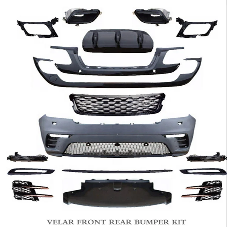 2017 Velar Front Bumper Kit for 2018 Range Rover Black and Silver