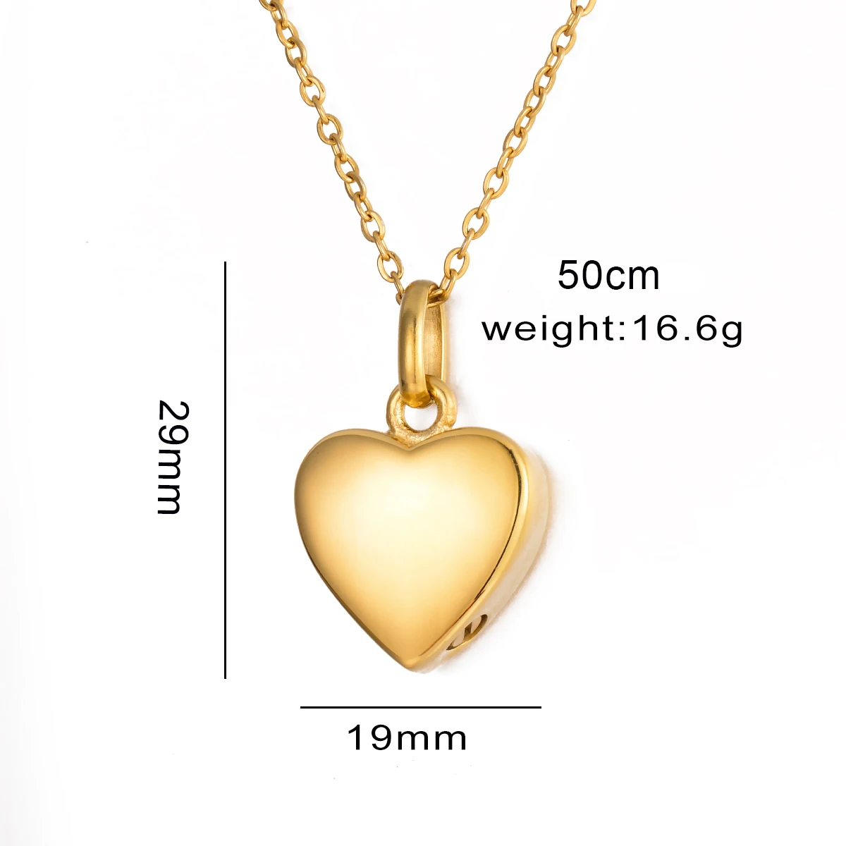 Glossy Heart Cremation Urn Necklace for Ashes Stainless Steel Memorial Jewelry Urn Pendant Keepsake Locket for Human Pet 3
