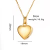 Glossy Heart Cremation Urn Necklace for Ashes Stainless Steel Memorial Jewelry Urn Pendant Keepsake Locket for Human Pet 3