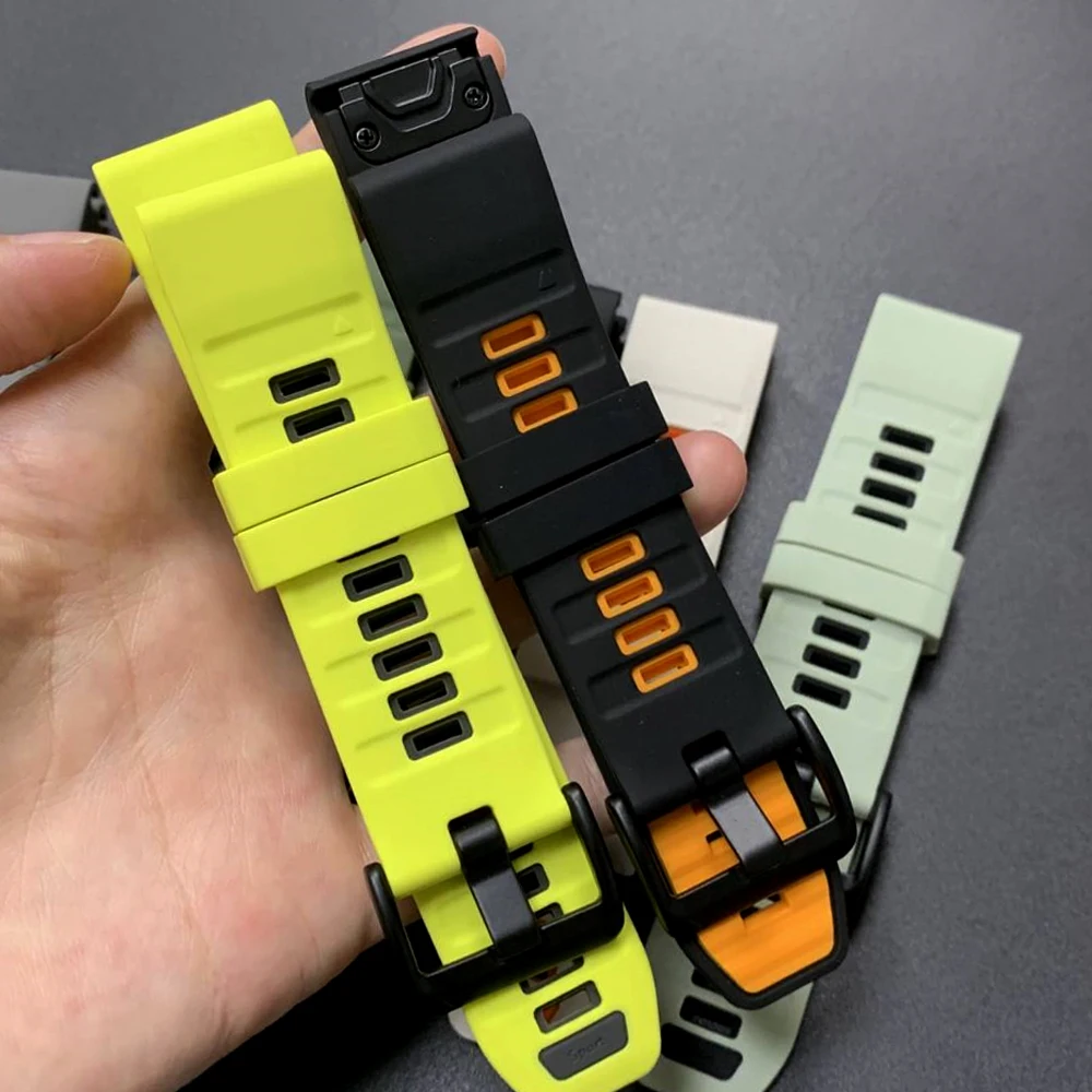QuickFit Silikon-Uhrenarmband für Garmin Fenix 8 PRO 8x 8 E 7 7X/Forerunner 970/Epix Pro/Enduro 3 Tactix 8 26 mm 22 mm Sportarmband – Detail 7