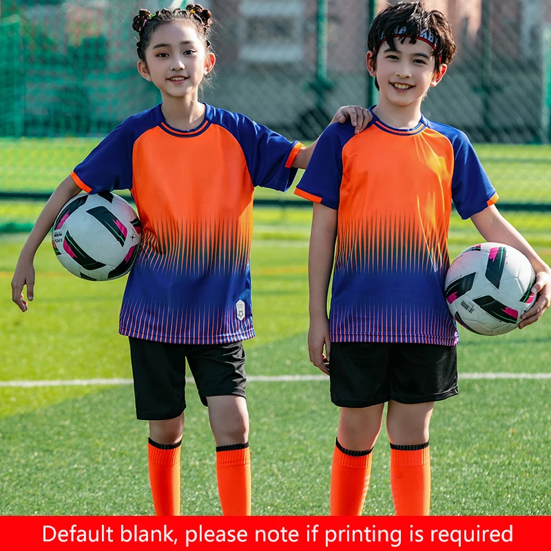 Boys' Soccer Jerseys Girls' Sports Short Sleeve Sets School Game Uniforms Kits Vest Children Football Suit Tracksuit