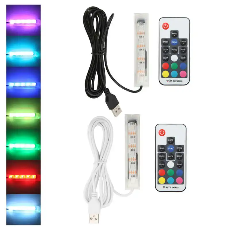 Tanie Akwarium lampa LED Micro oświetlenie do akwarium zasilany przez USB pilot kolorowe sklep