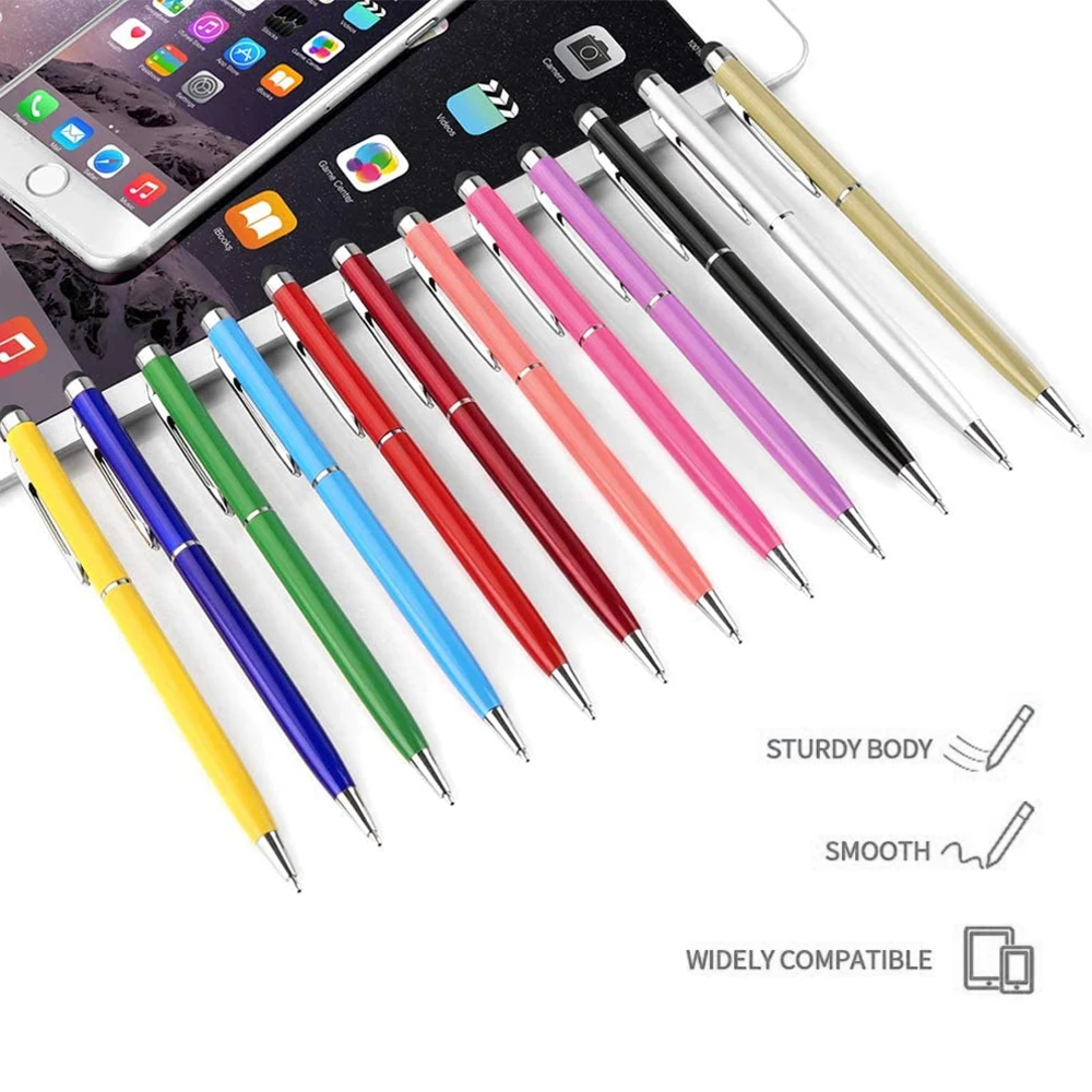 12 Pcs 2 in 1 Universal Stylus Pen Drawing Tablet Capacitive Screen Touch Pen for Mobile Phone Apple iPad Durable Touch Pencil stylus pen ipad stylus touch screen stylus