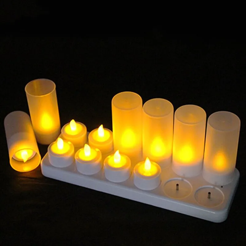 AMAGIC 12 lumini a LED senza fiamma, alimentati a batteria, elettrici