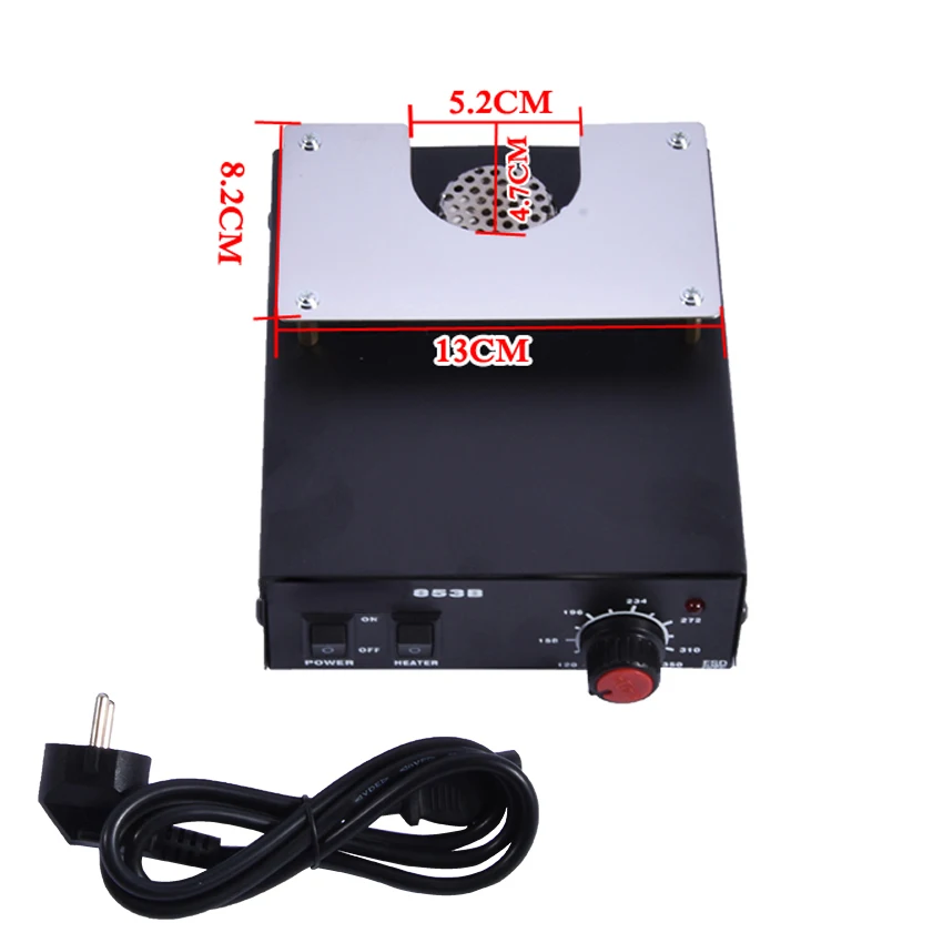 853B 220V/540W preheating station BGA recovery station for BGA PCB Preheating / heating / desoldering Hot air adjustable air 5