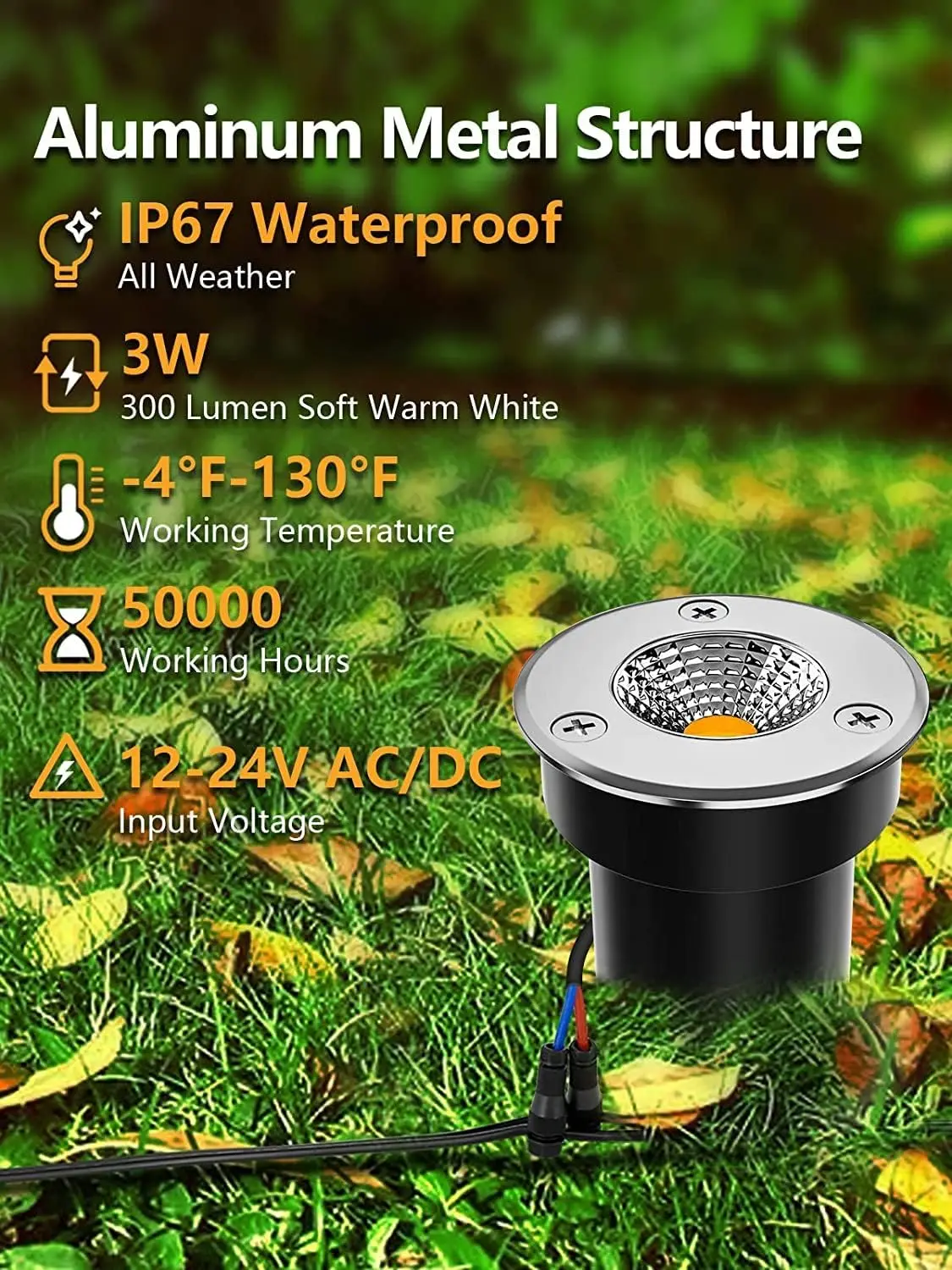 รูปสินค้า ไฟ LED กันน้ำ IP67 สำหรับจัดสวน 6-10 ชิ้น 5W/10W/15W