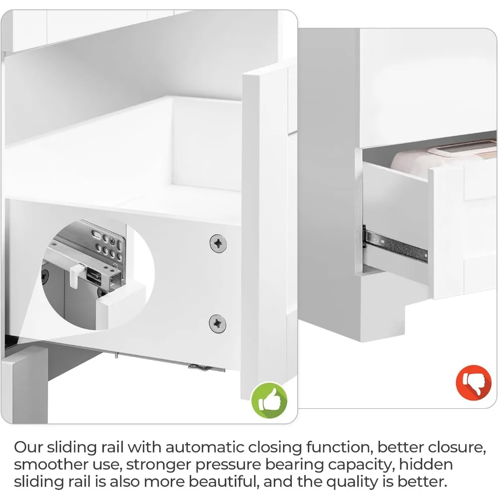 24.5" Bathroom Vanity with Ceramic Basin, Undermount Vanity Sink Cabinet with 2 Doors and 1 Drawer, Bathroom Storage Cabinet 5