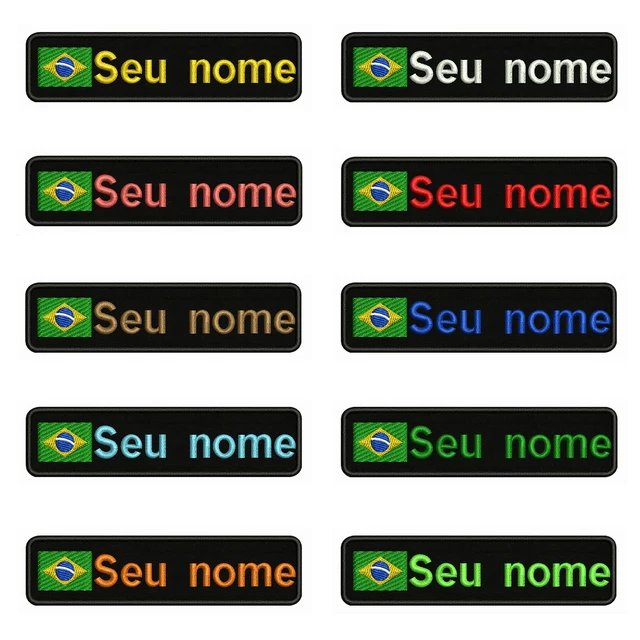 Customizable Brazilian Flag Patch for Patriotic Expression