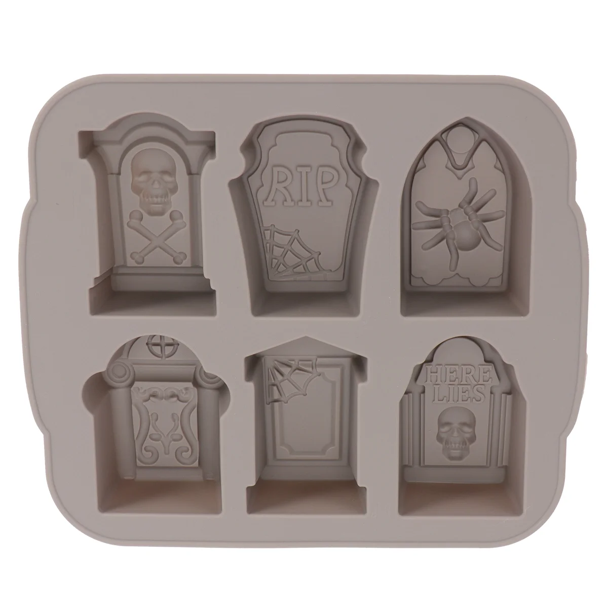 

Halloween Tombstone Mold Silicone Ice Mold Cocktails Whisky Ice Cube Maker Ice Tray Candy Cookies Bar Halloween Shape