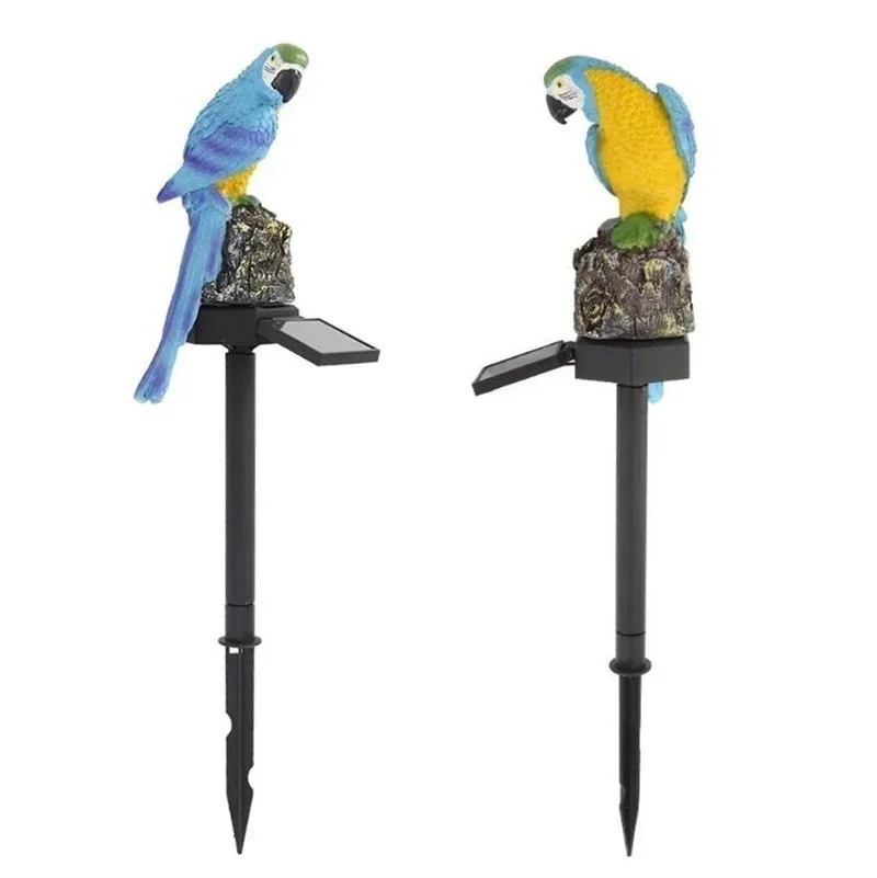 

Solar Parrot Inserting Ground Landscape Light Resin Crafts Garden Light