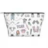 Custom Cartoon Doctor Nurse Enfermera En Apuros Toiletry Bag Women Makeup Cosmetic Organizer Lady Beauty Storage Dopp Kit Case 1
