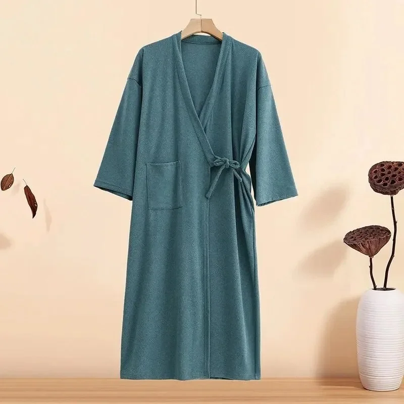 150Kg Large Size Cardigan Nightgown Women's Fat MM Loose Robes Loungewear Japanese Kimono Bathrobe Homewear Bath Steamed Clothes