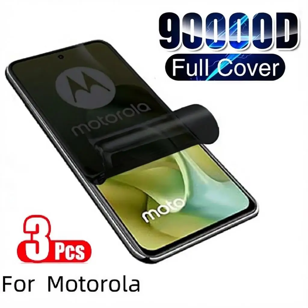 3-Pack Full Cover Privacy Hydrogel Screen Protector - Fingerprint Resistant