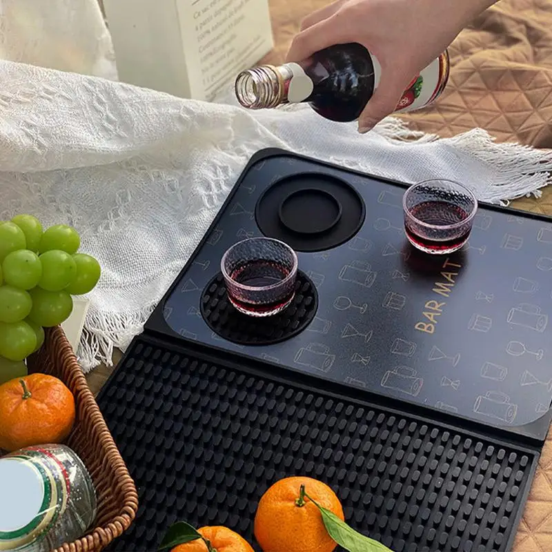 Multi Functional Silicone Bar Mat for Home Bartending