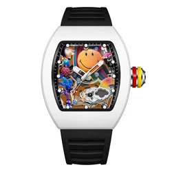 Trendy Unisex Sports Quartz Watch - Fashionable Design with Precise Movement, Ideal for Outdoor Activities and Daily Wear, Stylish Timepiece and Wrist Accessory (Black)