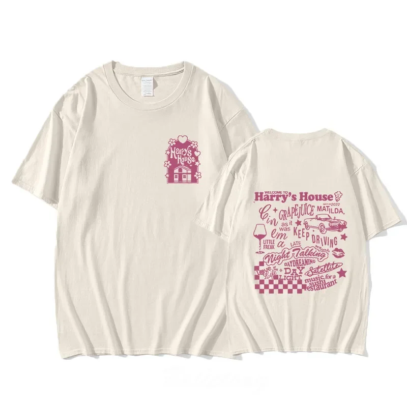 Benvenuti A Harrys House Love On Tour Per Uomo/Donna Camicie Stampate T-Shirt 100% Cotone Kawaii/Lovely Manga Top Abbigliamento Estetico