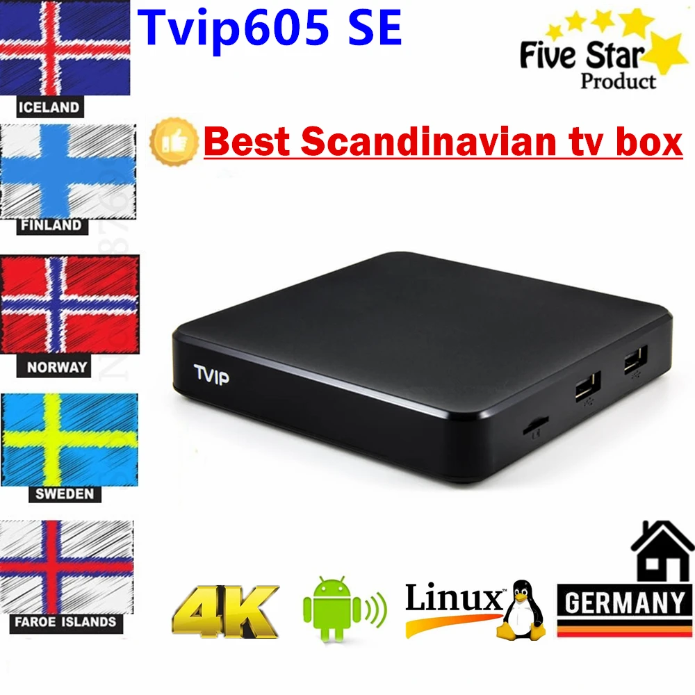 

New TVIP 4K HD BT Smart Set Top TV Box Linux & Android 7.0 tvip 605 se Amlogic S905X 2.4/5G WIFI H2.65 Tvip605 SE IP TV Box