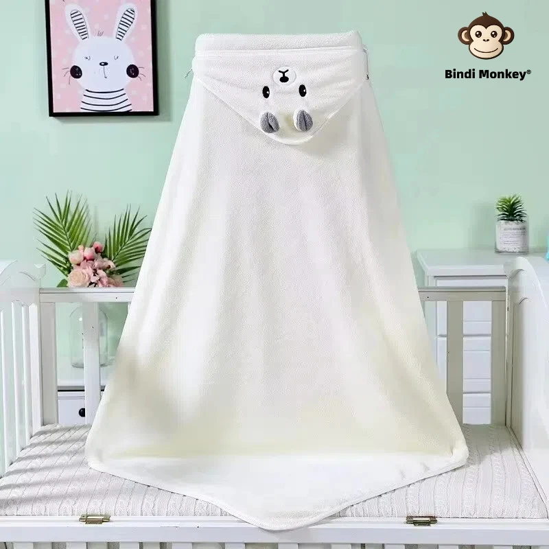 Baby Bath Towel Soft Warm Sleeping Swaddle Wrap for Girl Boy Coral Fleece Newborn Blanket Toddler Hooded Baby Stuff Bathrobe Bab 4