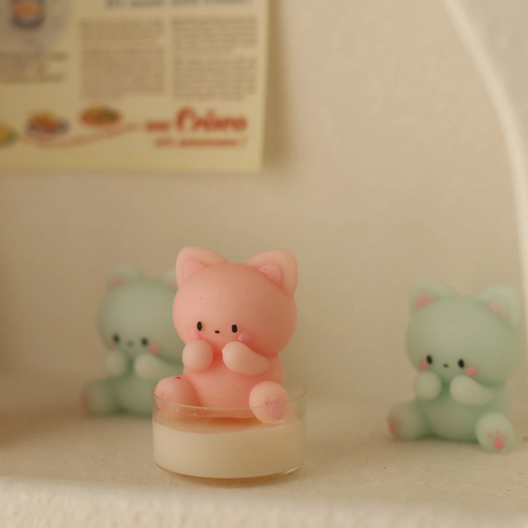 Cute Animal Rabbit Bear Cat Silicone Candle Mold DIY Chocolate Baking Cake Mold 3D Bunny Gypsum Silicone Handmade Soap