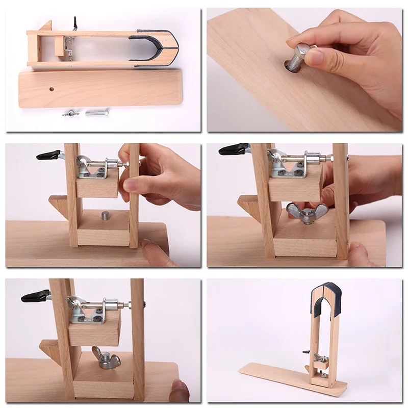 Hand-stitched Wooden Clip Leather Handmade DIY Tool Wooden Fram Leather Craft Sewing Tools Clamps Craftworks