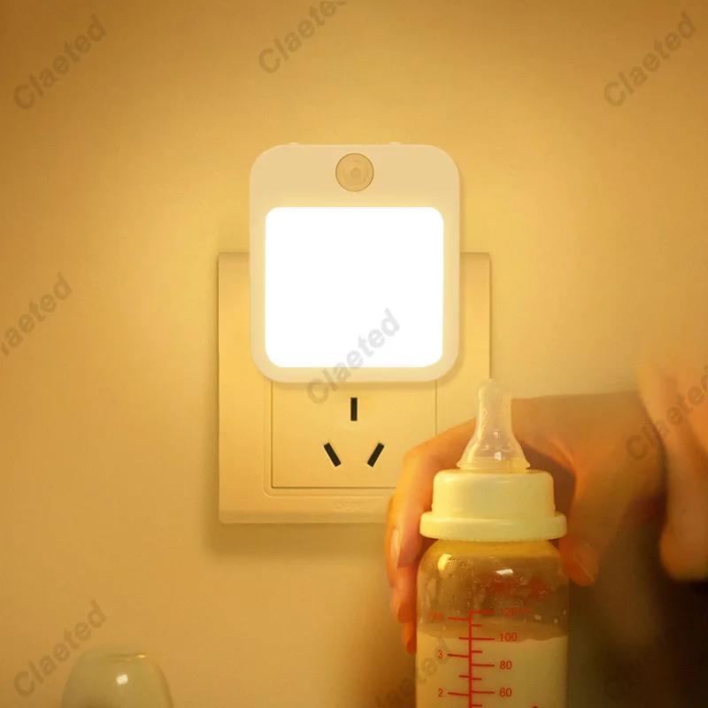 Night light and led light Motion Sensor with EU Plug for Bedside Table Bedroom Children's Wireless