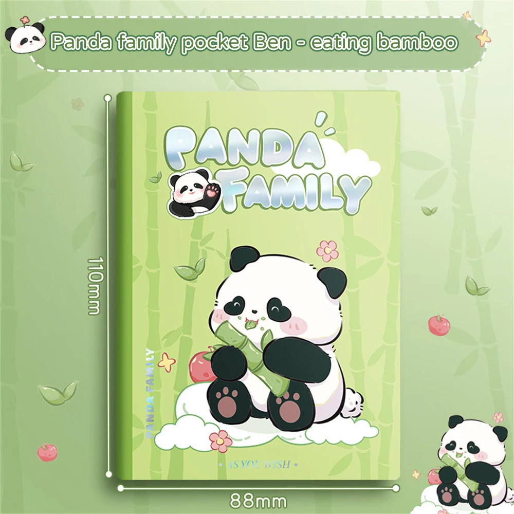 Student notebook New Flower Panda A7 pocket book high color value mini book hard face hand ledger student blank draft notepad