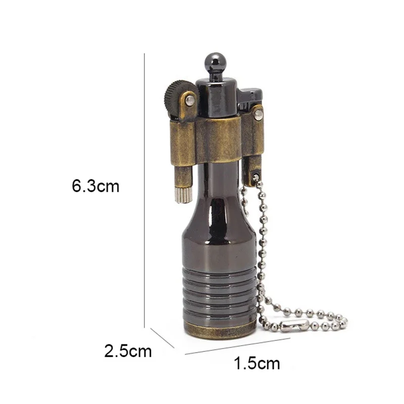 Torch Lighter Grinding Wheel Oil Lighter Key Chain Metal Cigarette Portable Outdoor Multifunctional Retro kerosene lighter bbq lighter butane gas lighter cigarette lighter