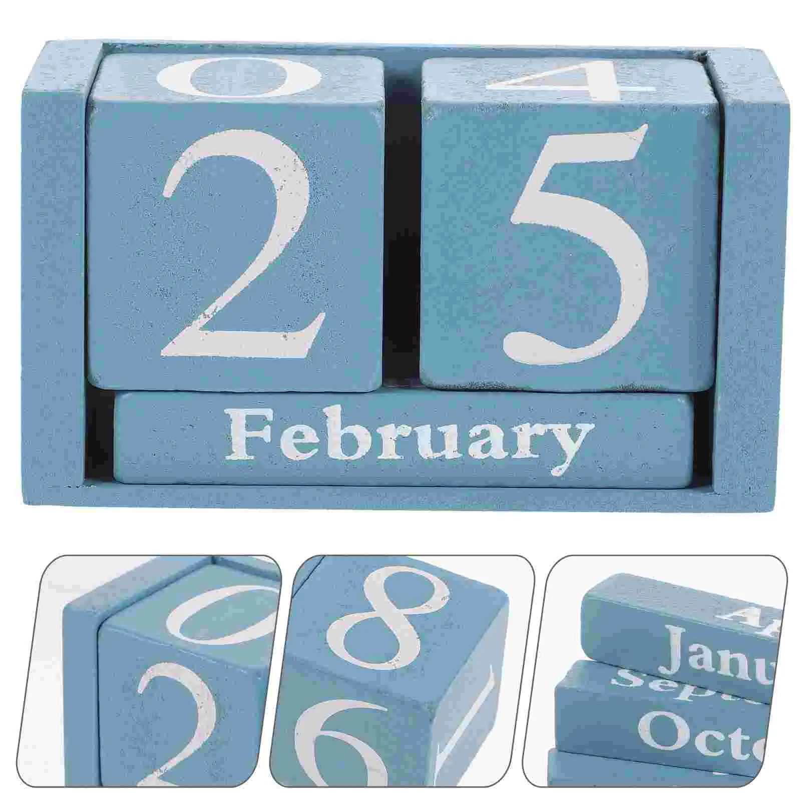 Desktop Calendar Wooden Perpetual Living Room Decoration Daily Chic Date Blocks for Office Decorations Work Household Tabletop scarf ring chic fine workmanship oblong shape scarf decoration party shawl ring scarf accessory scarf fastener scarf buckle