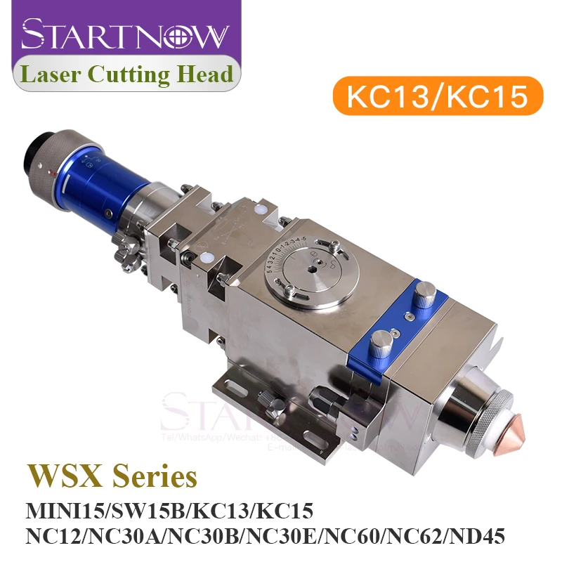 WSX 파이버 레이저 커팅 헤드, 수동 및 자동 포커싱, MINI15 SW15B KC13 NC30B NC60 시리즈, 0-6000W 금속 절단기용