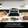 6-in-1 Indoor Grill with Air Fry, Roast, Bake, Broil, & Dehydrate, Foodi Smart Thermometer, 2nd Generation, Black/Silver 2