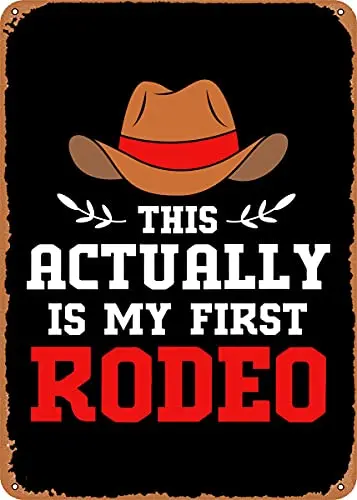 

Funny Rodeo Vintage Look Metal Sign Art Prints Retro Gift 8x12 Inch
