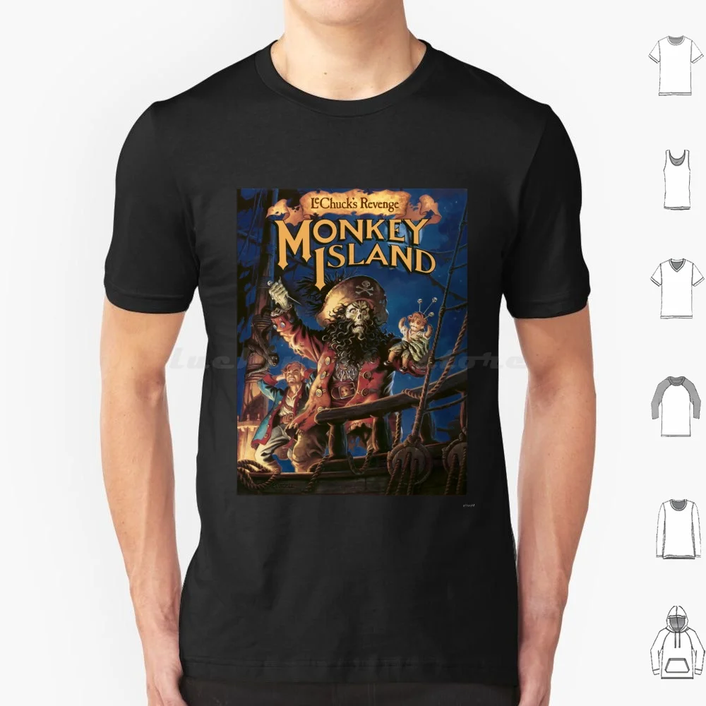 The Secret Of Monkey Island 2 T Shirt Cotton Uomo Donna Stampa Fai Da Te Dvg Dizionario Dei Videogiochi 80S Retro Retrogames Vintage