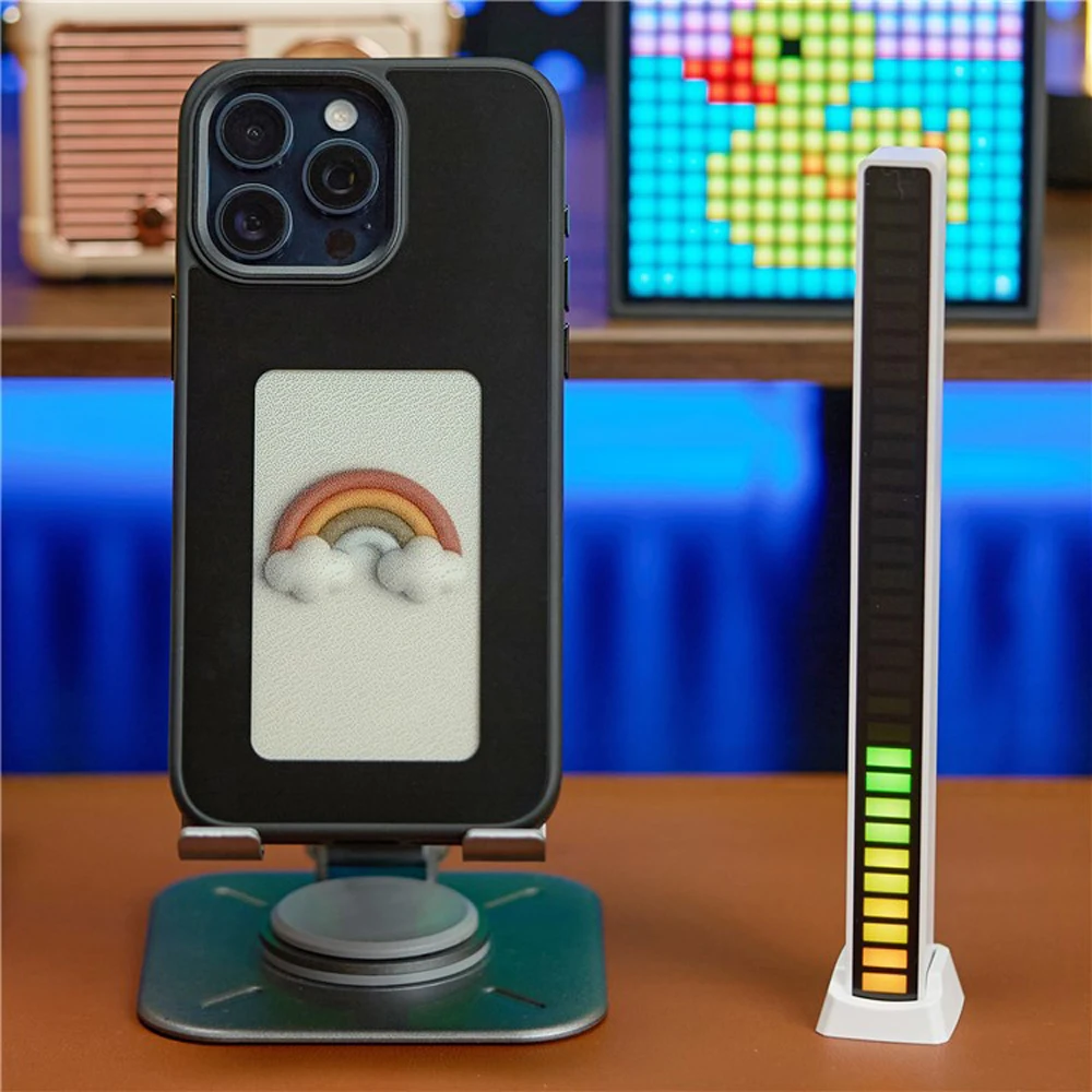 NFC 새로 고침 디스플레이 폰 케이스, 아이폰 13, 14, 15 프로 맥스, 3.7 인치 Eink 스크린, 4 가지 색상, 앱 새로 고침 백 커버, 배터리 없음