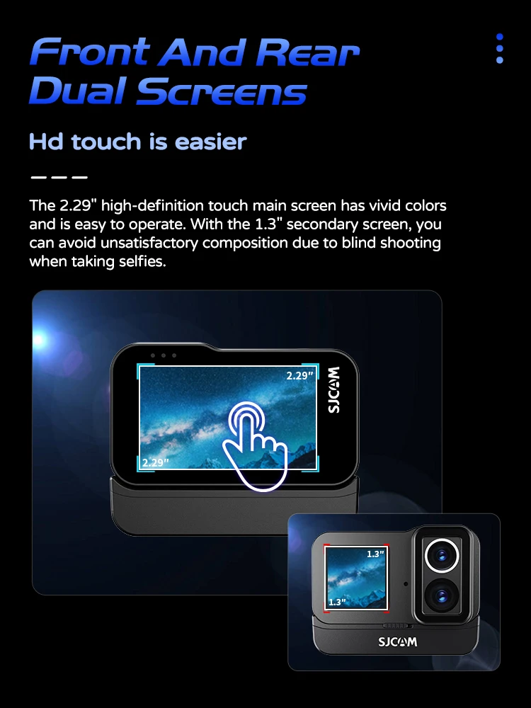 SJCAM SJ20 Dual cameras Dual Lens 4K Action Camera Waterproof 5G WiFi Touch Screen action cam camera sport helmet New In 2024 - AliExpress