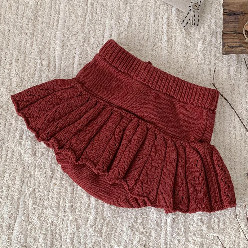 Kids Shorts New Autumn Children Clothes Infant Baby Girls Solid Color Knitting PP Shorts 0-4Yrs Baby Girls Knitted Shorts Kids