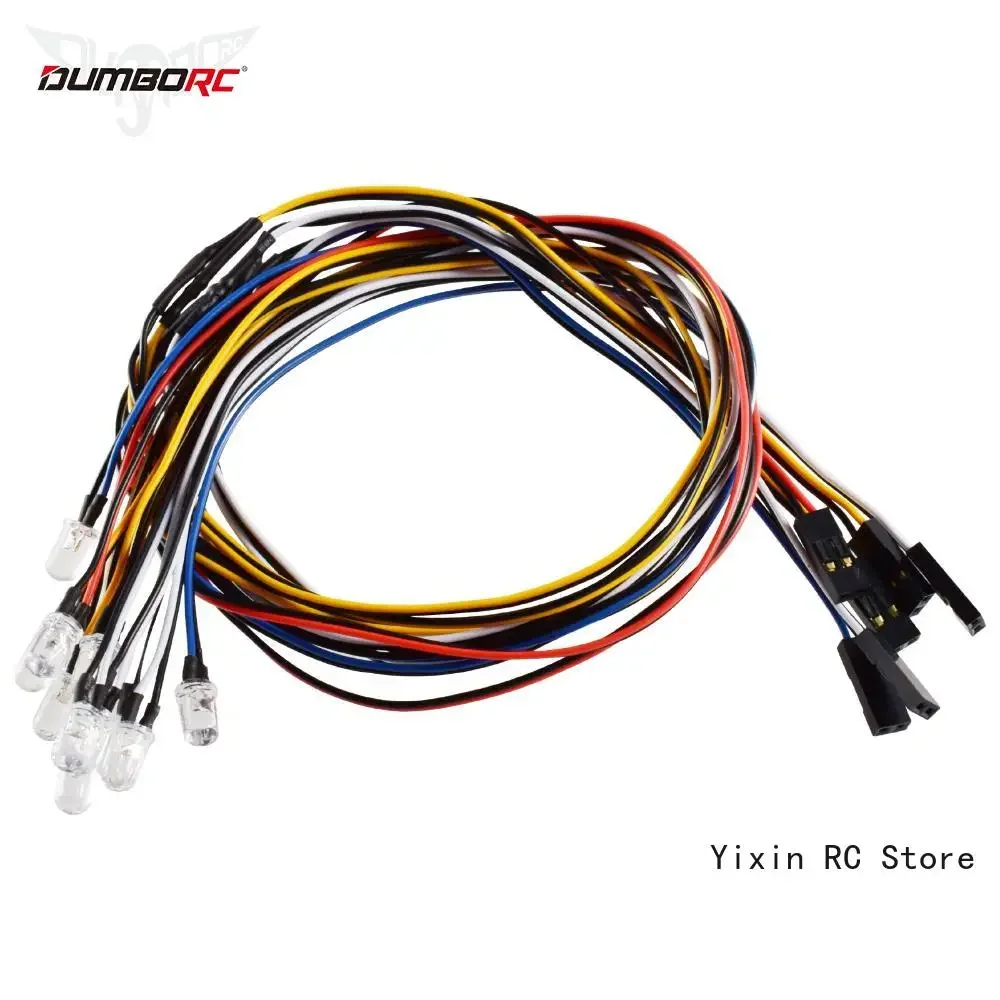 

DUMBORC DC Normal LED Set Compatible with XDC Receiver 5MM Lamp Bead Diameter 12 LED RC Lighting System for Drift On Road RC Car