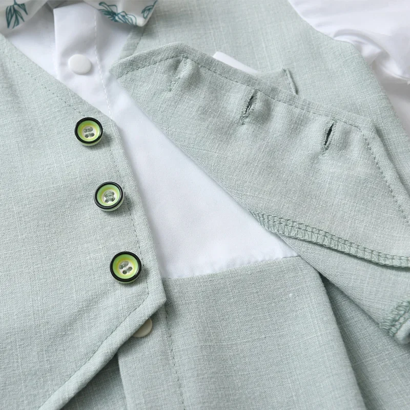 New Children's Summer Short Sleeve Rompers Baby Boys Capucha British Style Cotton Bib Overalls Outerwear Kids Clothes