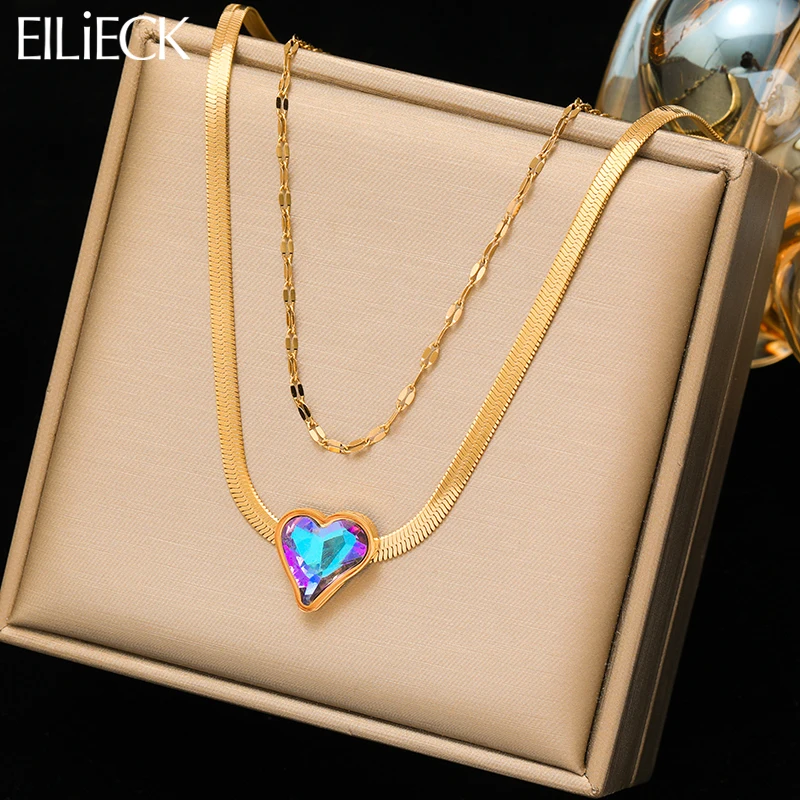Collana Donna Con Ciondolo A Zircone Trasparente - Gioiello Elegante, Regalo Di Compleanno Per Moglie O Fidanzata