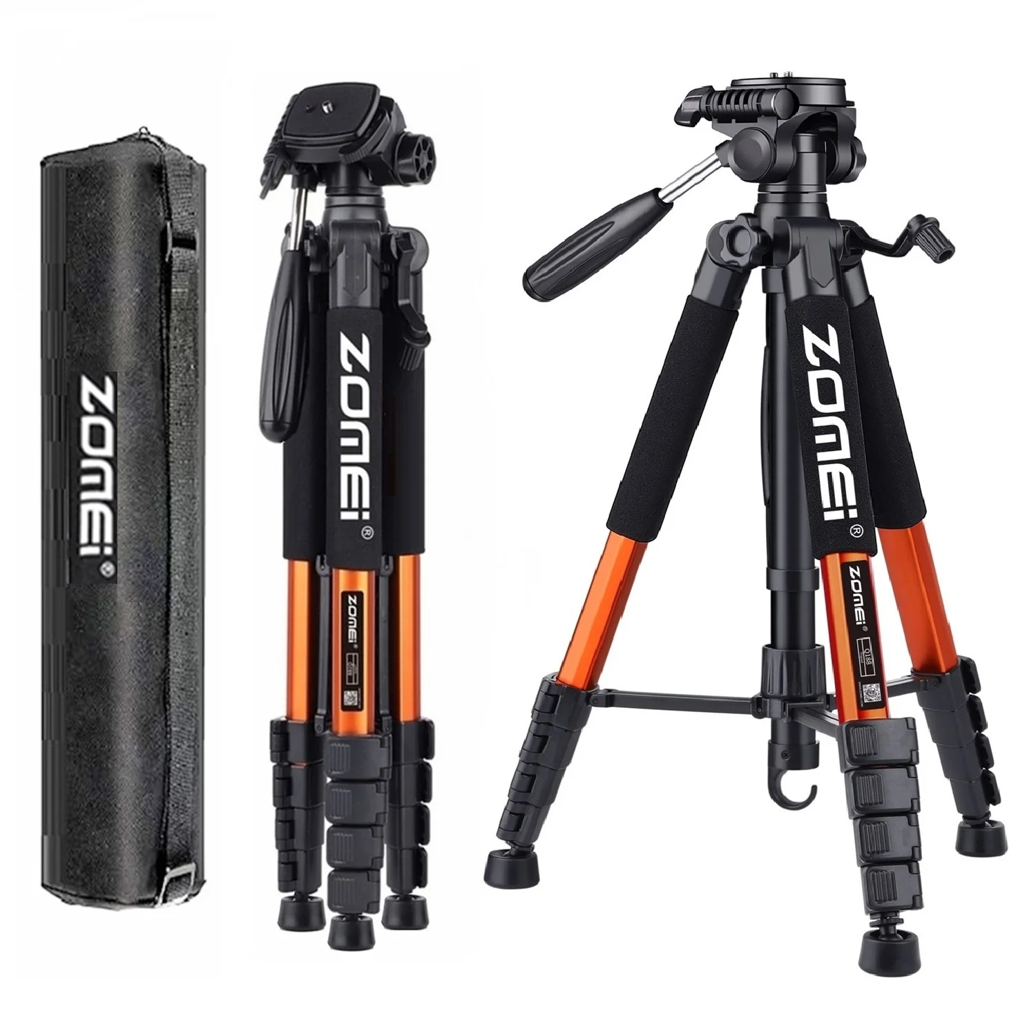 

187cm/73'' Zomei Floor Tripod for Spotlight Video,360°Rotation Panorama Tripod for Professional Digital Photo Camera Canon Phone
