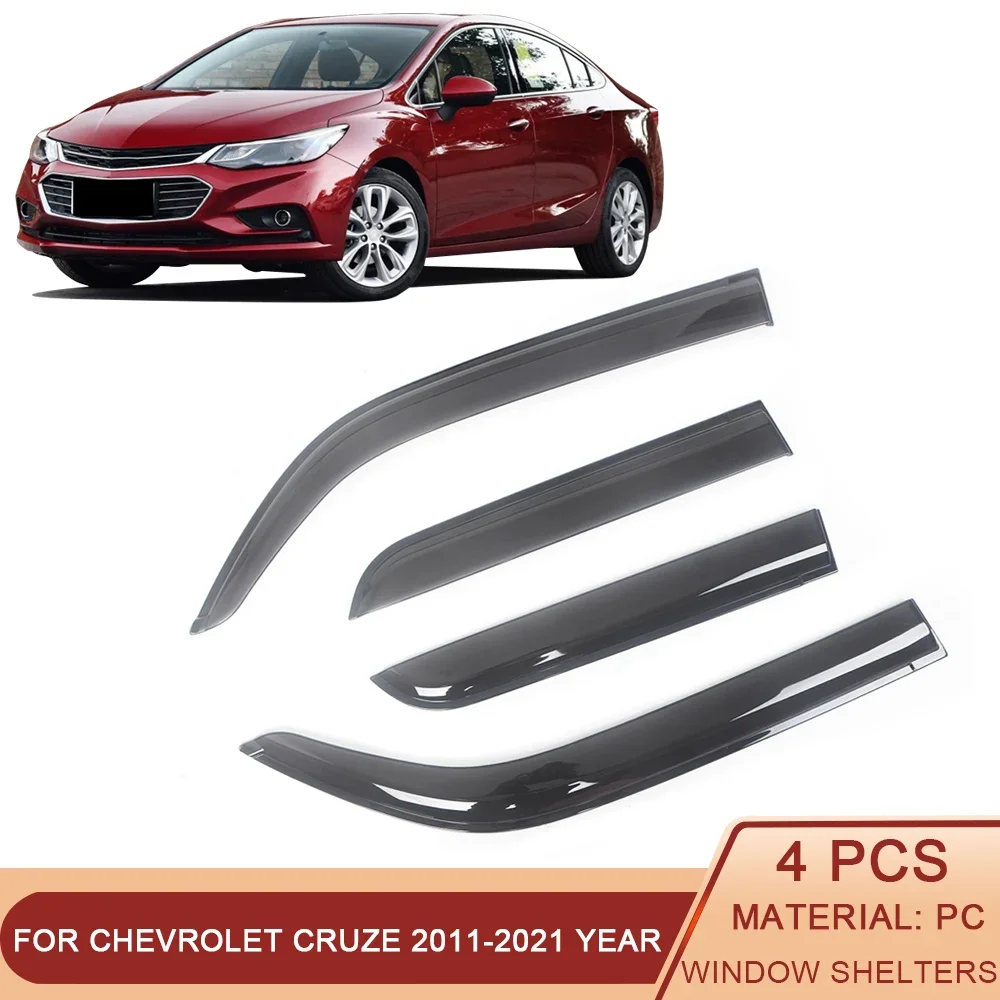 

For Chevrolet Cruze 2011-2021 Car Side Window Visor Sun Rain Guard Shade Shield Shelter Protector Cover Trim Sticker Accessories