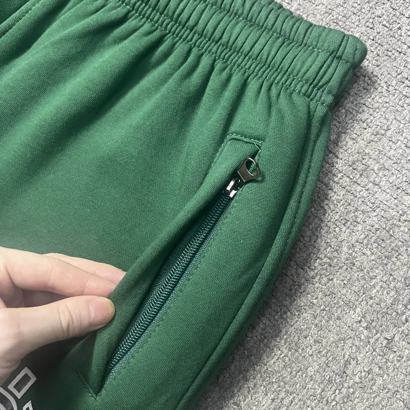 High Street Green Sweatpants ADWYSD Pants Sunroll Fleece Zipper Pocke Cleanfit Casual Trousers T Men Women 4