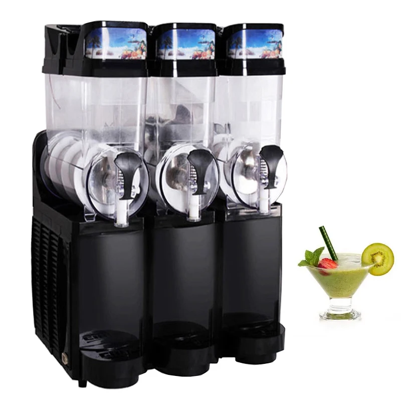 

Commercial Slush Machine Double Tank 15L*3 Ice Slusher Granita Machine Snow Melting Machine Smoothie Maker