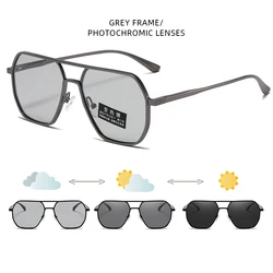 Stylish Photochromic Polarized Sunglasses with UV400 Protection (Grey Photochromic)