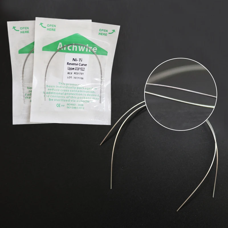 

10 Packs 20 Pcs Reverse Curve Arch Orthodontic Brace Arch Wire Green Packing