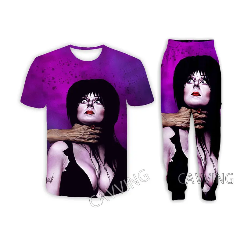 

E-Elvira Mistress 3D Print Casual T-shirt + Pants Jogging Pants Trousers Suit Clothes Women/ Men's Sets Suit Clothes T01