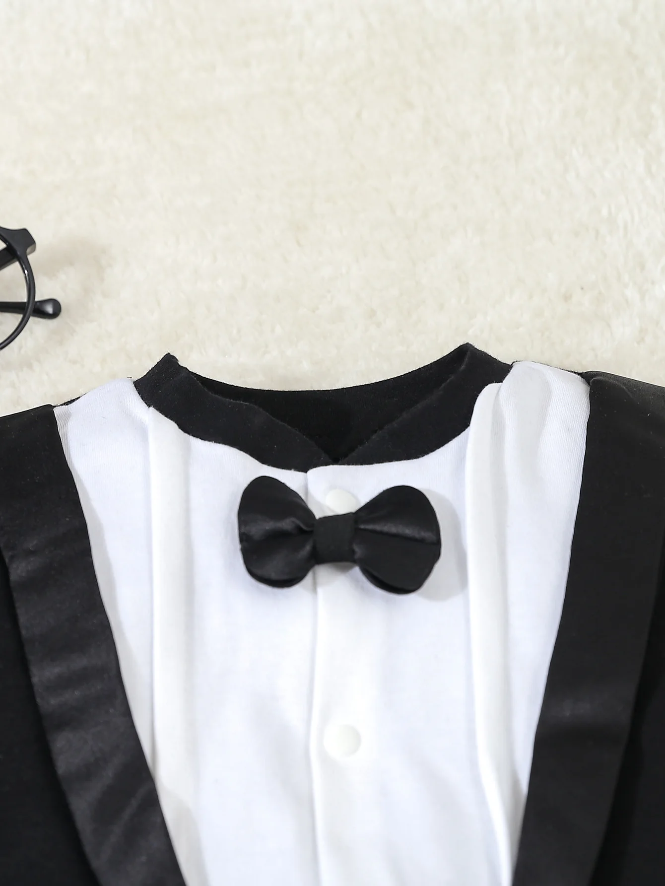 Autumn Infant Baby Boy Rompers Cotton Gentleman Footed Romper Prince Costume Infant Jumpsuits Boys Formal Clothes  For 0-12M 3