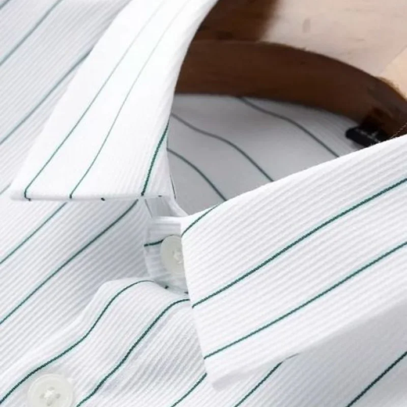 2024 Summer Light Luxury Business High-end Fashion Lapel Letter Logo Stripe Print Minimalist Casual Oversized Long Sleeved Shirt